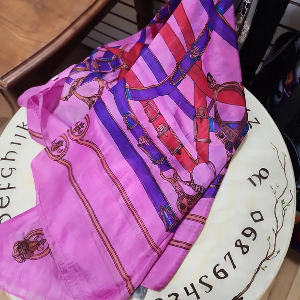 100% Silk Scarf 40x40’’ Assorted Color Prints - Tapestry