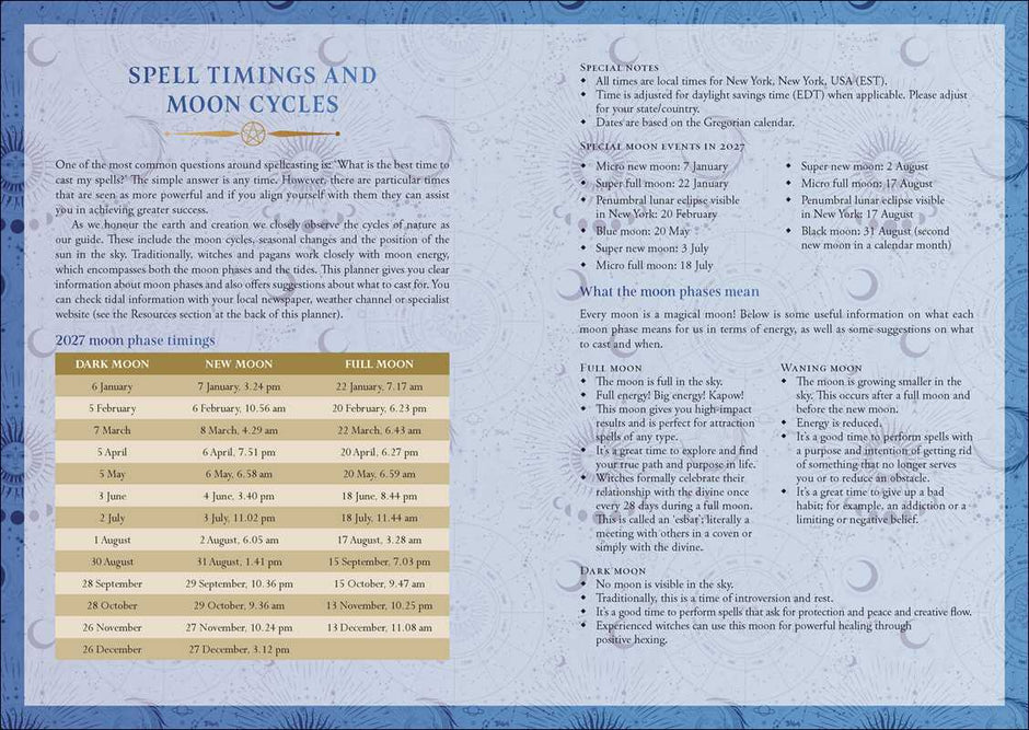 2027 Lunar and Seasonal Planner Calendar - Northern Hemisphere by Stacey  Demarco: Calendar; 216 pages / English