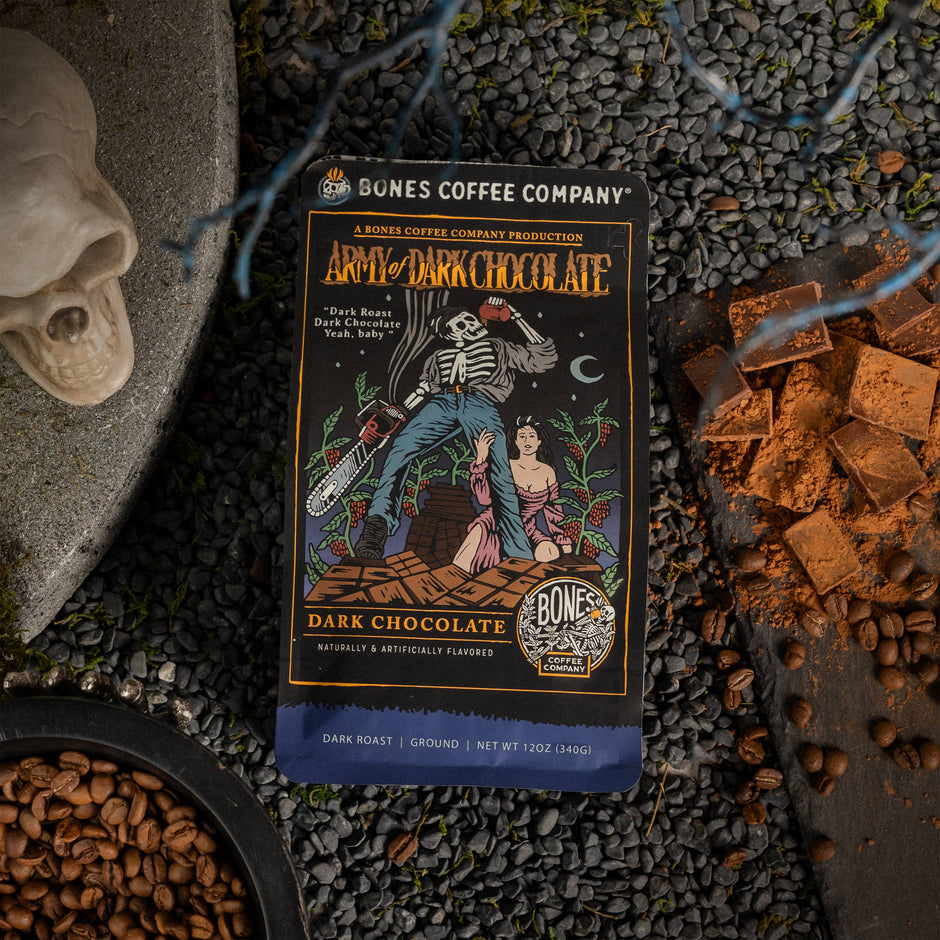 Army of Dark Chocolate Flavored Ground Coffee (12 oz) – Rich, Bold, and Indulgent