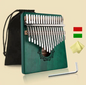 🎶✨ 17 Key Thumb Piano – Portable Finger Piano Retro Style with Tuning Hammer and Black Storage Bag! 🎵 - Green