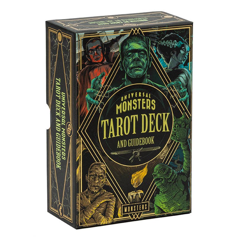 Universal Monsters Tarot Deck and Guidebook (Official, 78 Cards) – Classic Movie Monster Tarot in a Deluxe Collectible Box