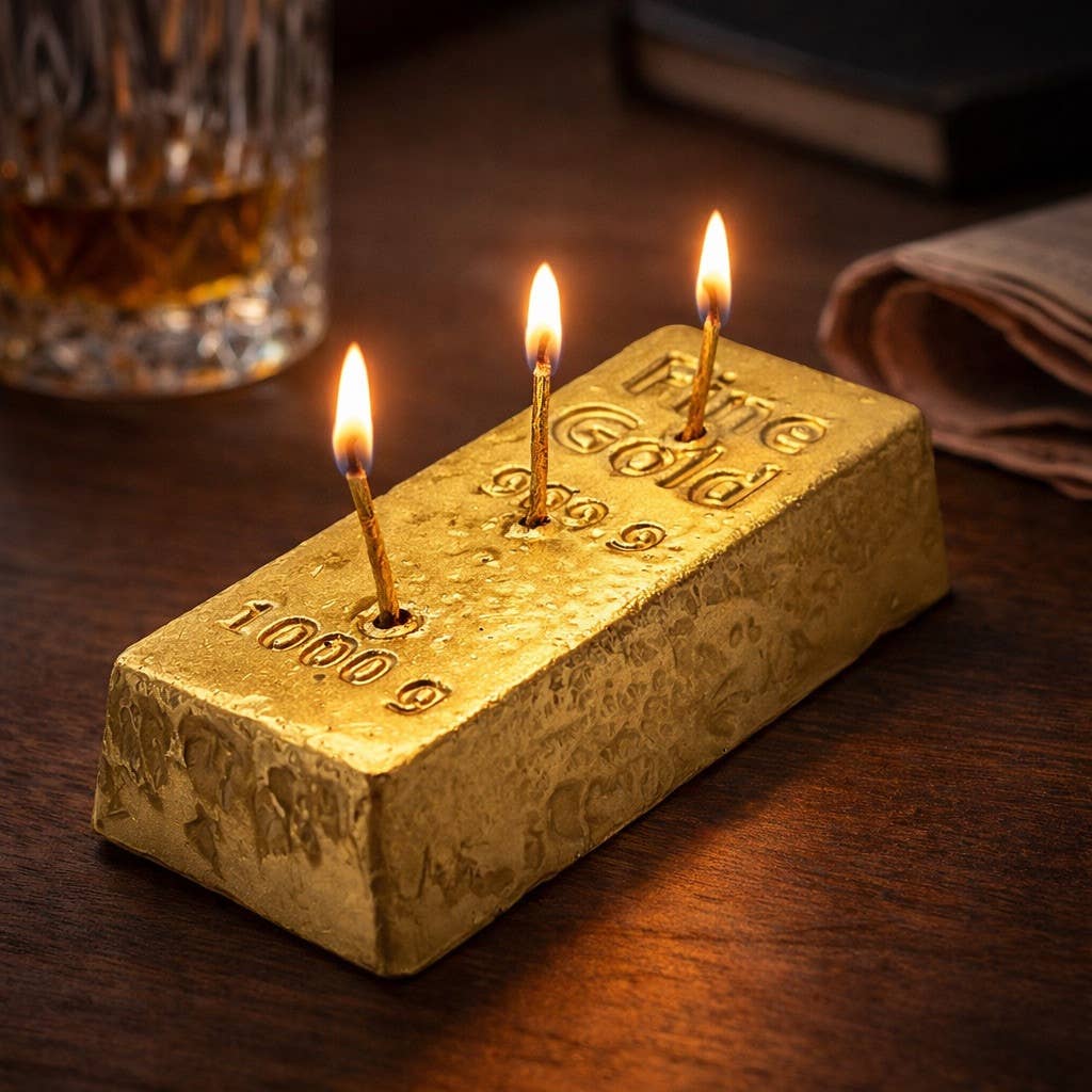 Gold Bar Candle (4