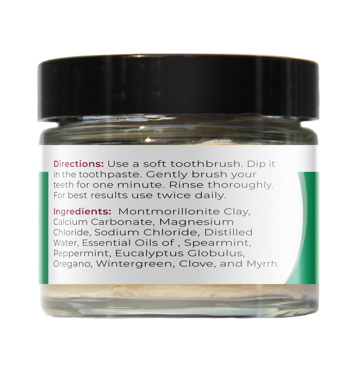 Natural Mineralizing Toothpaste Spearmint (3 oz Glass jar)