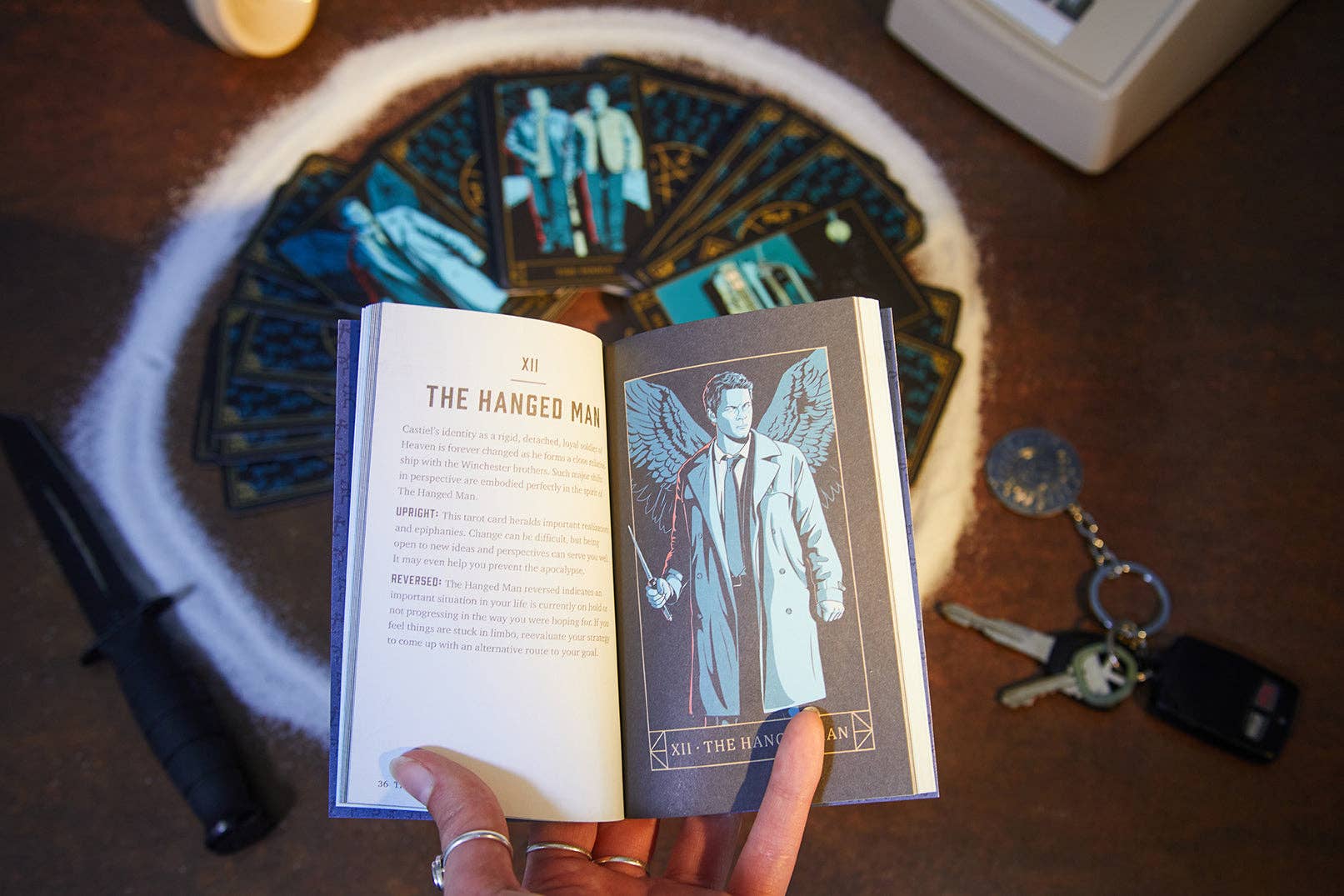 Supernatural Tarot Deck and Guidebook (78 Cards) – Original Art Featuring Sam, Dean, Castiel, and More