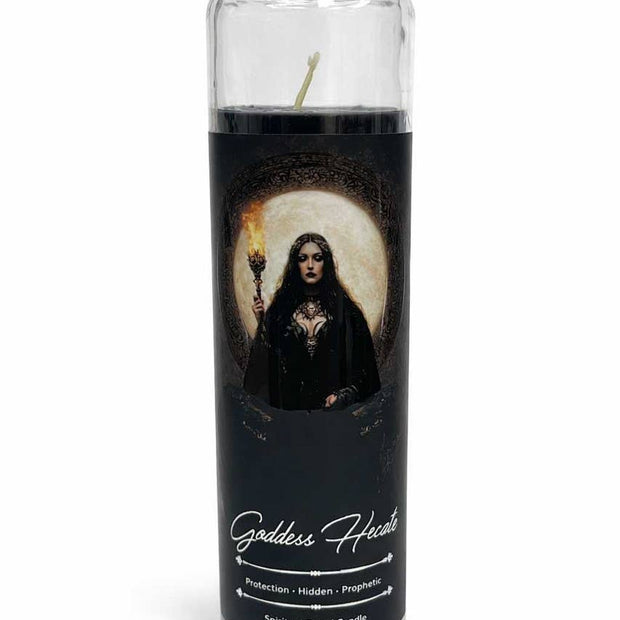 Goddess Hecate Ritual Jar Candle by Vrinda (8" x 2")