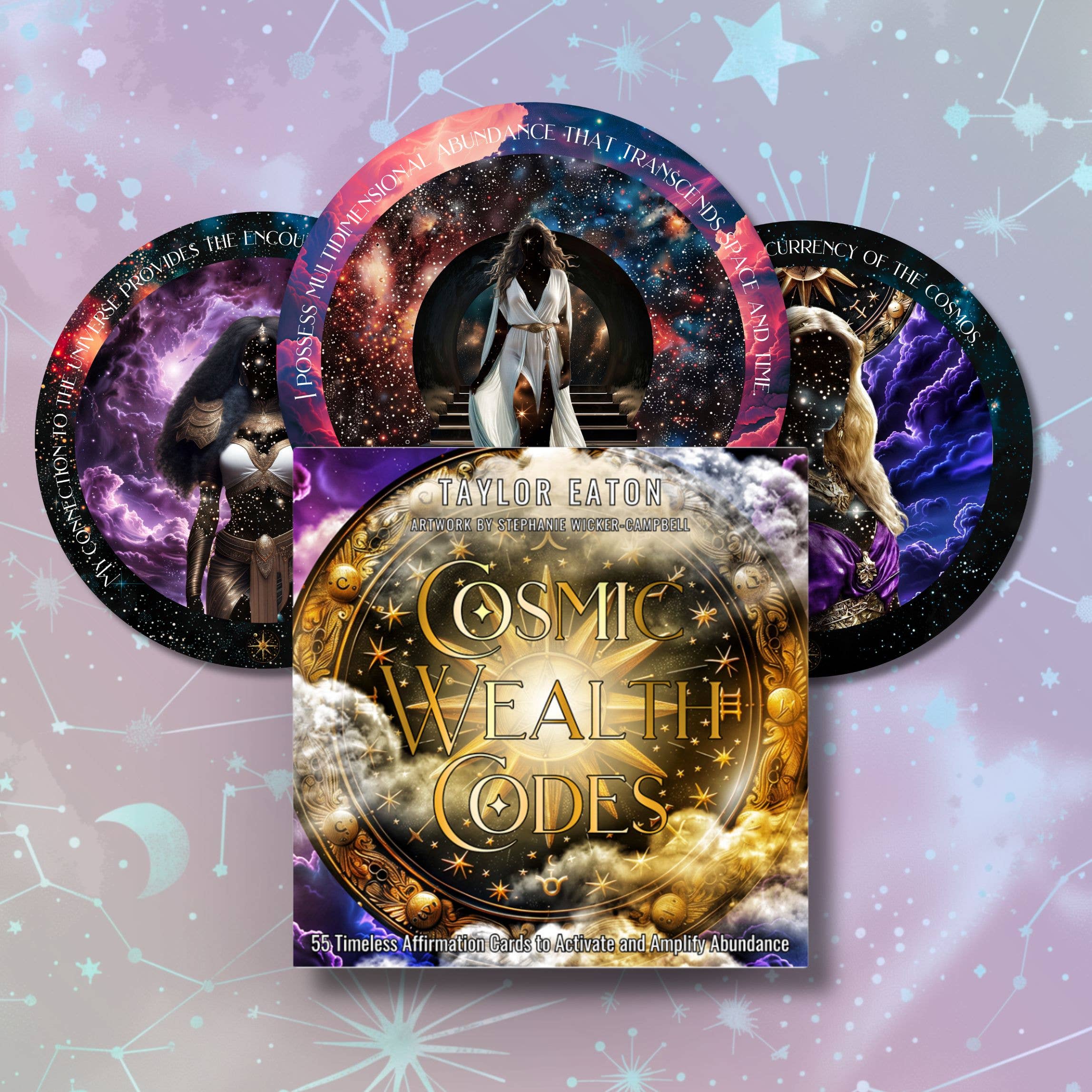 Abundance Affirmation Cards (55-Card Deck) – Cosmic Manifestation Guidance by Taylor Eaton