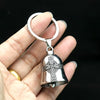Celtic Cross Bell Keychain (Silver Tone)