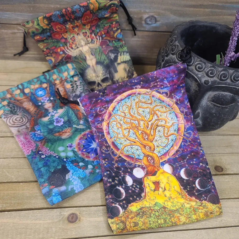 ✨ 5’’ x 7’’ Magical Item Bags – Tarot & Oracle Card Bags for Crystals & More! 🔮👜 - Tarot Decks & Divination