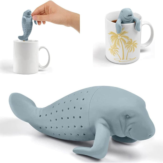 Silicone Manatee Creature Loose Leaf Tea Strainer