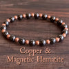 Hematite And Copper Bead Grounding Protection Bracelet
