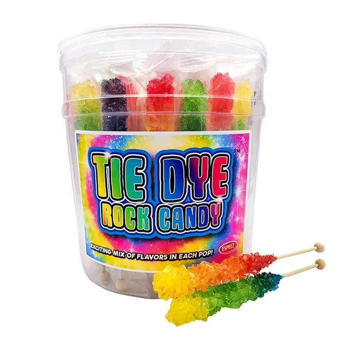 Tie Dye Rock Candy Suckers – Colorful Crystal Candy 🍭