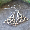 Celtic Knot Silvery Pendant Earrings – .55