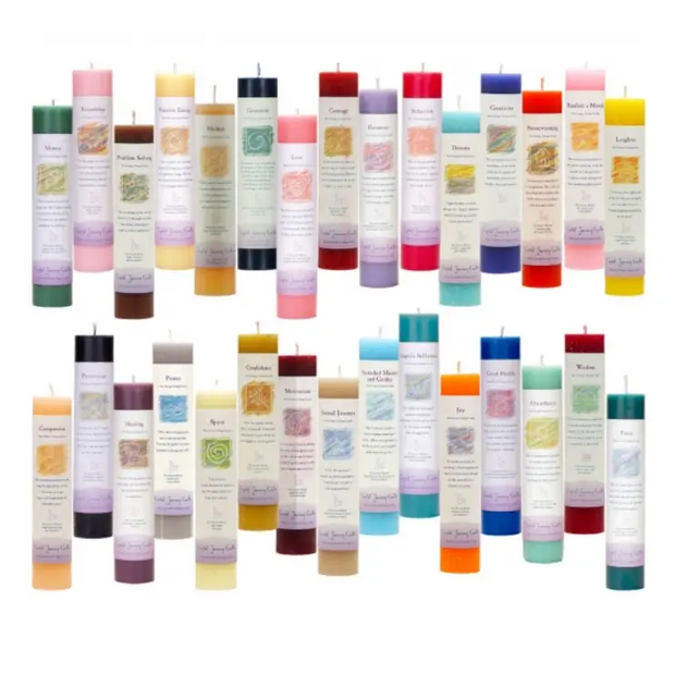 7’’ Reiki Herbal Pillar Candle - Candles & Accessories