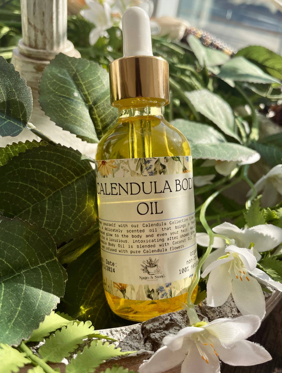 Calendula Oil 2oz – Herbal Skin Care Oil, Soothing Calendula Infusion