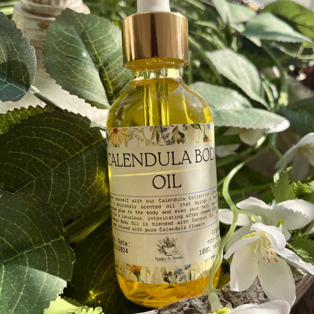 Calendula Oil 2oz – Herbal Skin Care Oil, Soothing Calendula Infusion