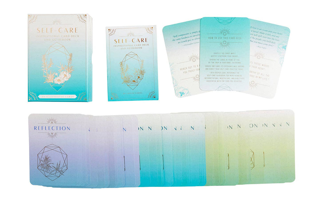 Self-Care Card Deck (64 Cards and 32-Page Guidebook) – Daily Prompts, Gratitude, and Self-Care Rituals
