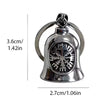 Keychain Bell Silver Tone with Helm of Awe Design (3