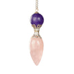 Rose Quartz & Amethyst Pendulum (2