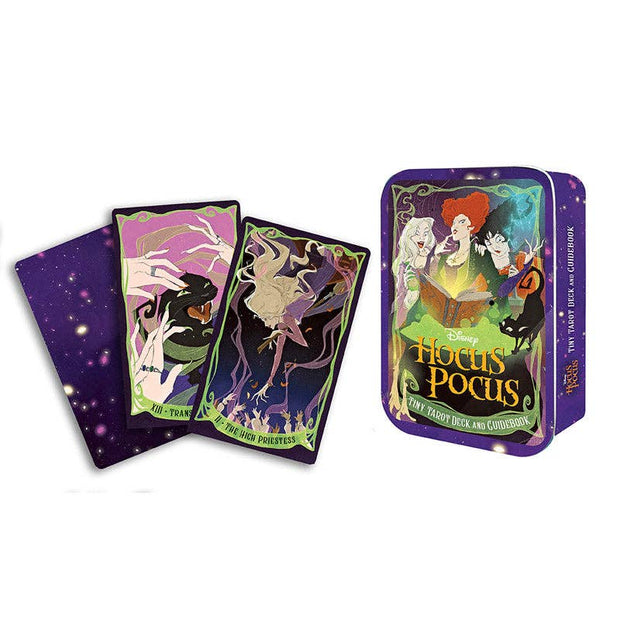Hocus Pocus Tiny Tarot Deck and Guidebook (Officially Licensed, 78 Mini Cards and 128-Page Guidebook) – Sanderson Sisters Tarot in a Tin