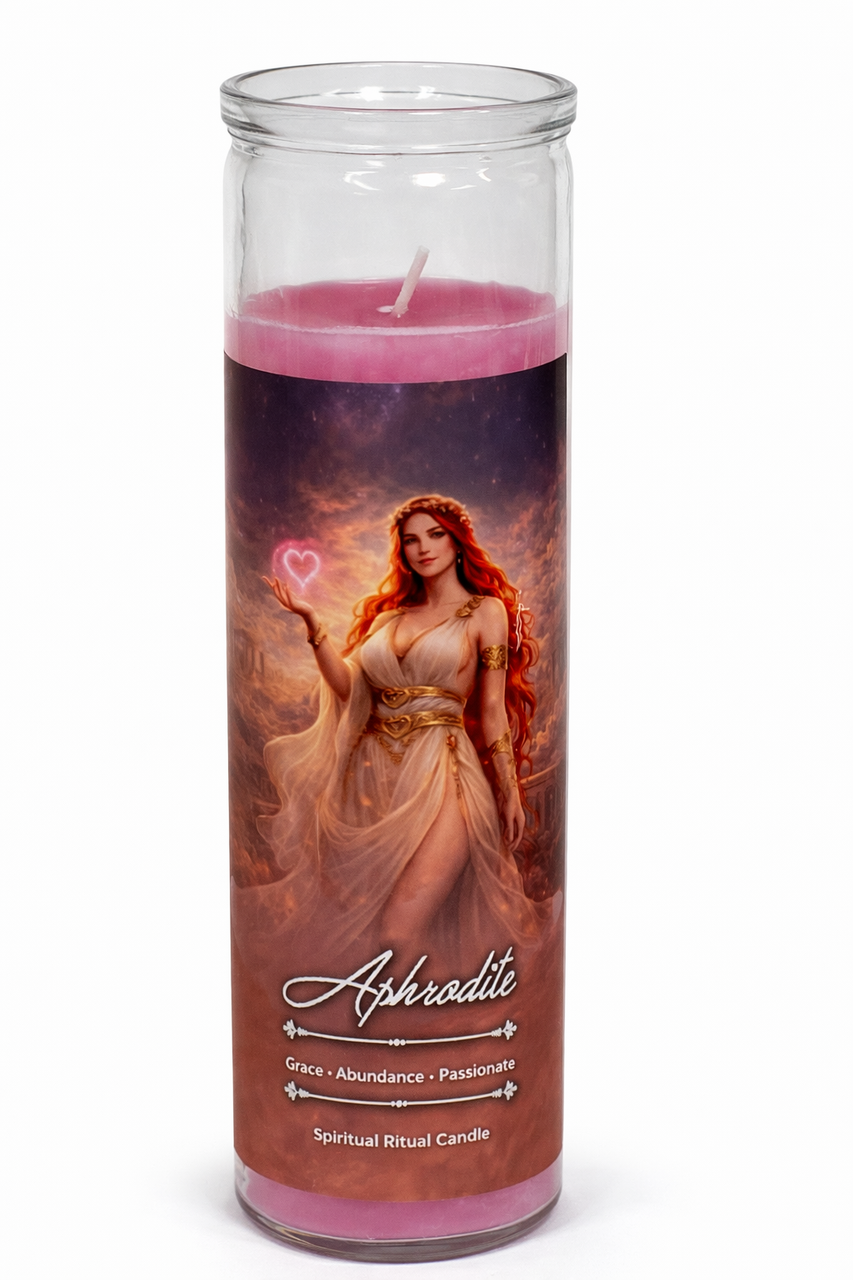 Aphrodite Ritual Jar Candle by Vrinda (8" x 2")