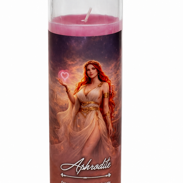 Aphrodite Ritual Jar Candle by Vrinda (8" x 2")