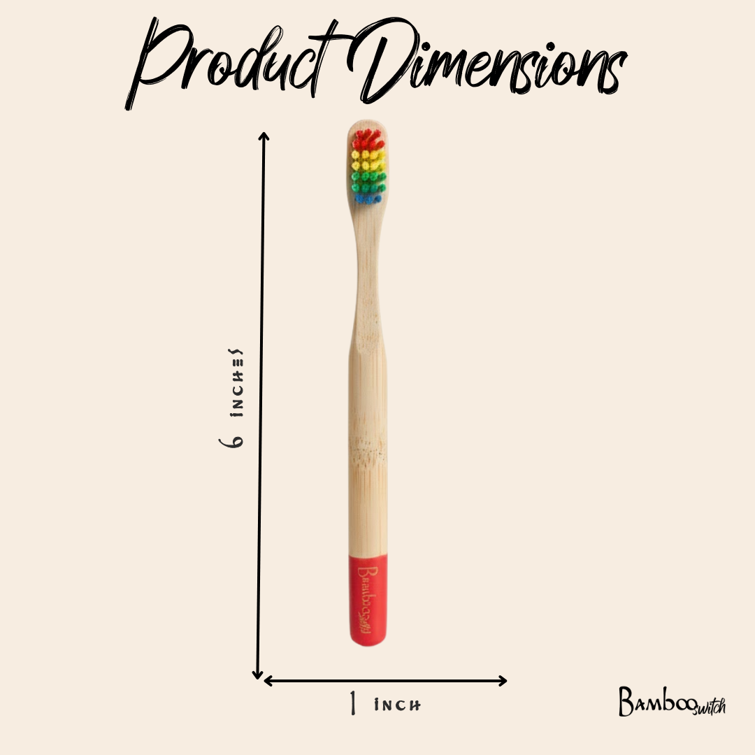 Bamboo Kids Toothbrush |  Rainbow