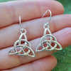 Celtic Knot Silvery Pendant Earrings – .55