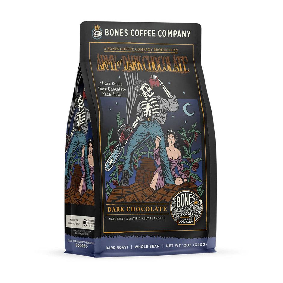 Army of Dark Chocolate Flavored Ground Coffee (12 oz) – Rich, Bold, and Indulgent