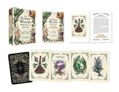 Green Witch's Oracle Deck by Arin Murphy-Hiscock – Flashcards Set, 100 Pages, English, Botanical Oracle Deck, Green Witchcraft, Nature Wisdom, Herbal Guidance, and Spiritual Growth