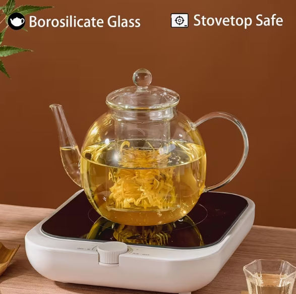 52oz Clear Glass Teapot with Removable Infuser
