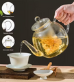 52oz Clear Glass Teapot with Removable Infuser
