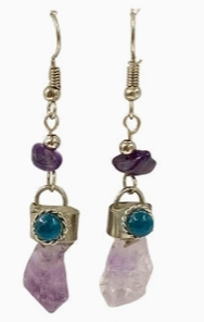 Raw Stone Dangle Earrings (Assorted Stones) – Stainless Steel
