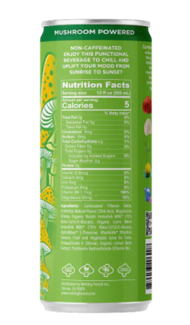 Melting Forest Yuzu Lime Mushroom Drink (12 fl oz) — Zero Sugar