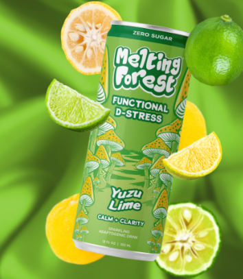 Melting Forest Yuzu Lime Mushroom Drink (12 fl oz) — Zero Sugar