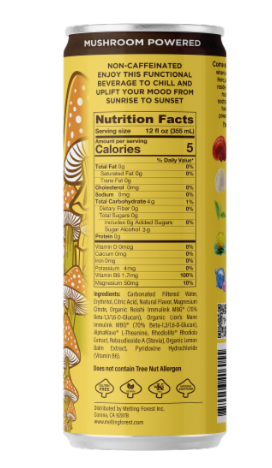 Melting Forest Coconut Pineapple Mushroom Drink (12 fl oz) — Zero Sugar