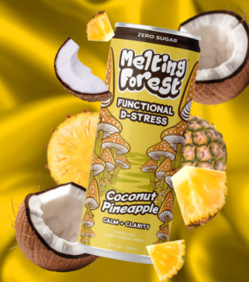 Melting Forest Coconut Pineapple Mushroom Drink (12 fl oz) — Zero Sugar