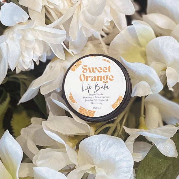 Natural Lip Balm: Sweet Orange – Botanical Lip Care .5oz Tin