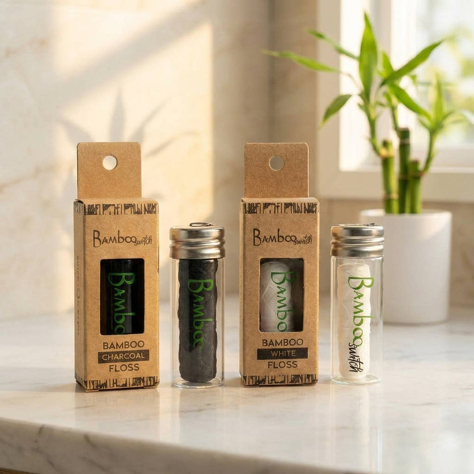 Vegan Bamboo Floss |Charcoal Infused
