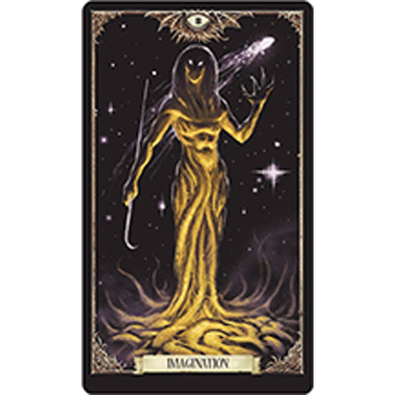 Necronomicon Tiny Tarot Deck and Guidebook (78 Mini Cards and 128-Page Guidebook) – Lovecraft-Inspired Tarot in a Decorative Tin
