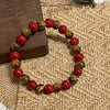 Tigers Eye and Red Jasper Crystal Bead Bracelet for Protection