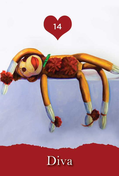 Sock Monkey Oracle by Shannon Grissom – Flashcards Set, 128 Pages, English, Playful Oracle Deck, Joyful Guidance, Self-Discovery, Inspiration, and Daily Reflection