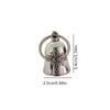Celtic Cross Bell Keychain (Silver Tone)