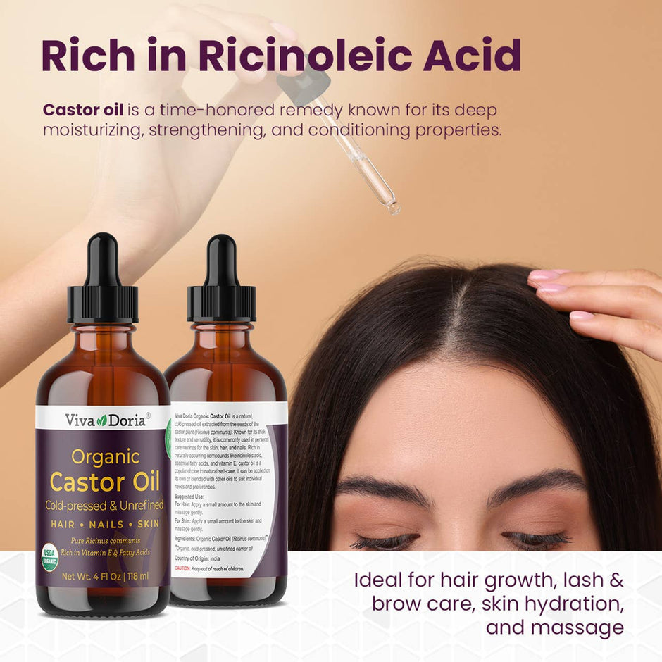 Castor Oil, USDA Certified Organic, 4 fl oz