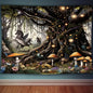 Large 79" x 59" tapestry featuring an abstract Tree of Life with vibrant colors and flowing lines, displayed on a white background. Perfect for spiritual decor, sacred space, and boho style.