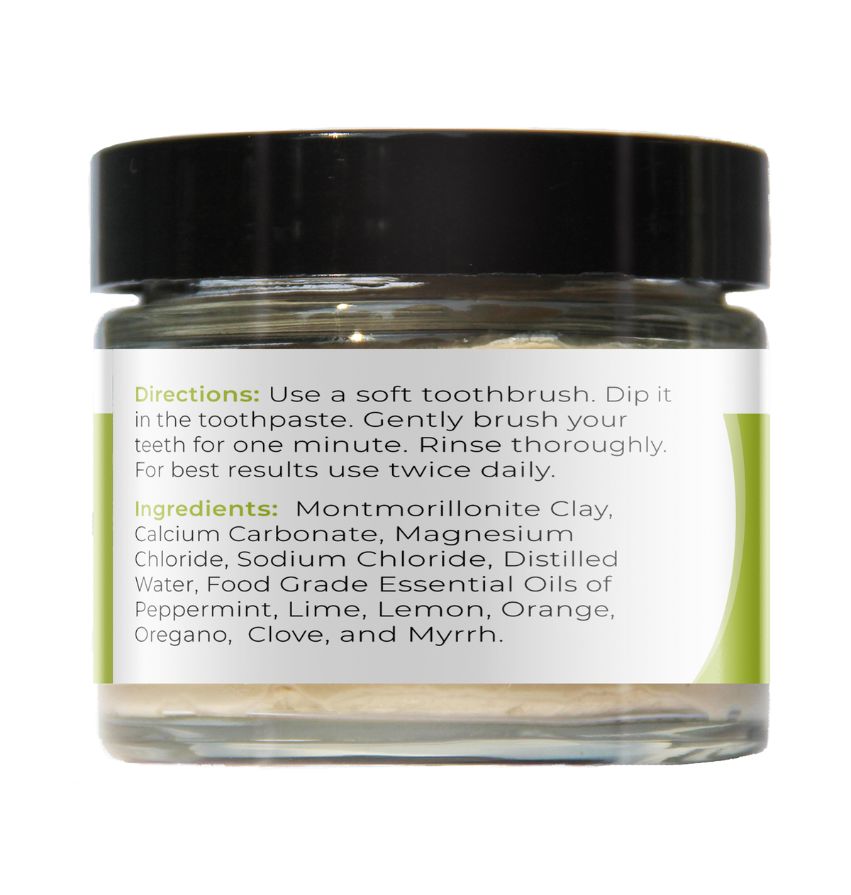 Natural Mineralizing Toothpaste Citrus-Mint 3 oz Glass jar