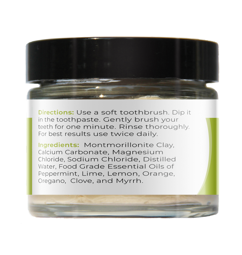 Natural Mineralizing Toothpaste Citrus-Mint 3 oz Glass jar