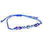 Adjustable Bracelets Blue Evil Eye w/ Gems - Jewelry