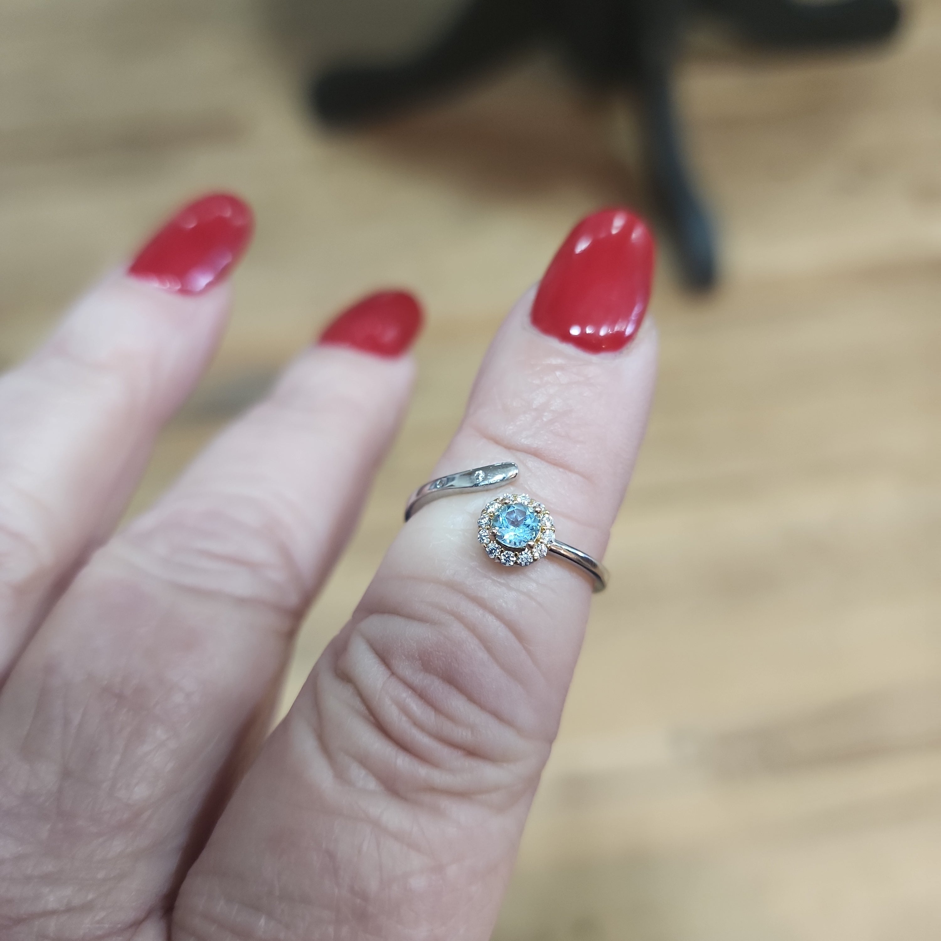 Adjustable Natural Stone Sterling Silver Rings - Jewelry