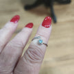 Adjustable Natural Stone Sterling Silver Rings - Jewelry