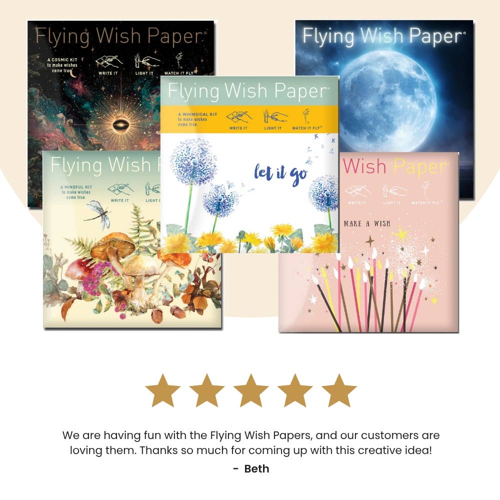 Flying Wish Paper Dandelion Prayer Wish-Making Kit